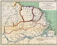 Mapa da Região do Amapá e Guiana