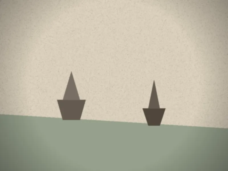 Representação abstrata de navios nos rios turvos da Amazônia durante a repressão cabana